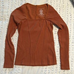 XS Anthropology tight long-sleeve shirt